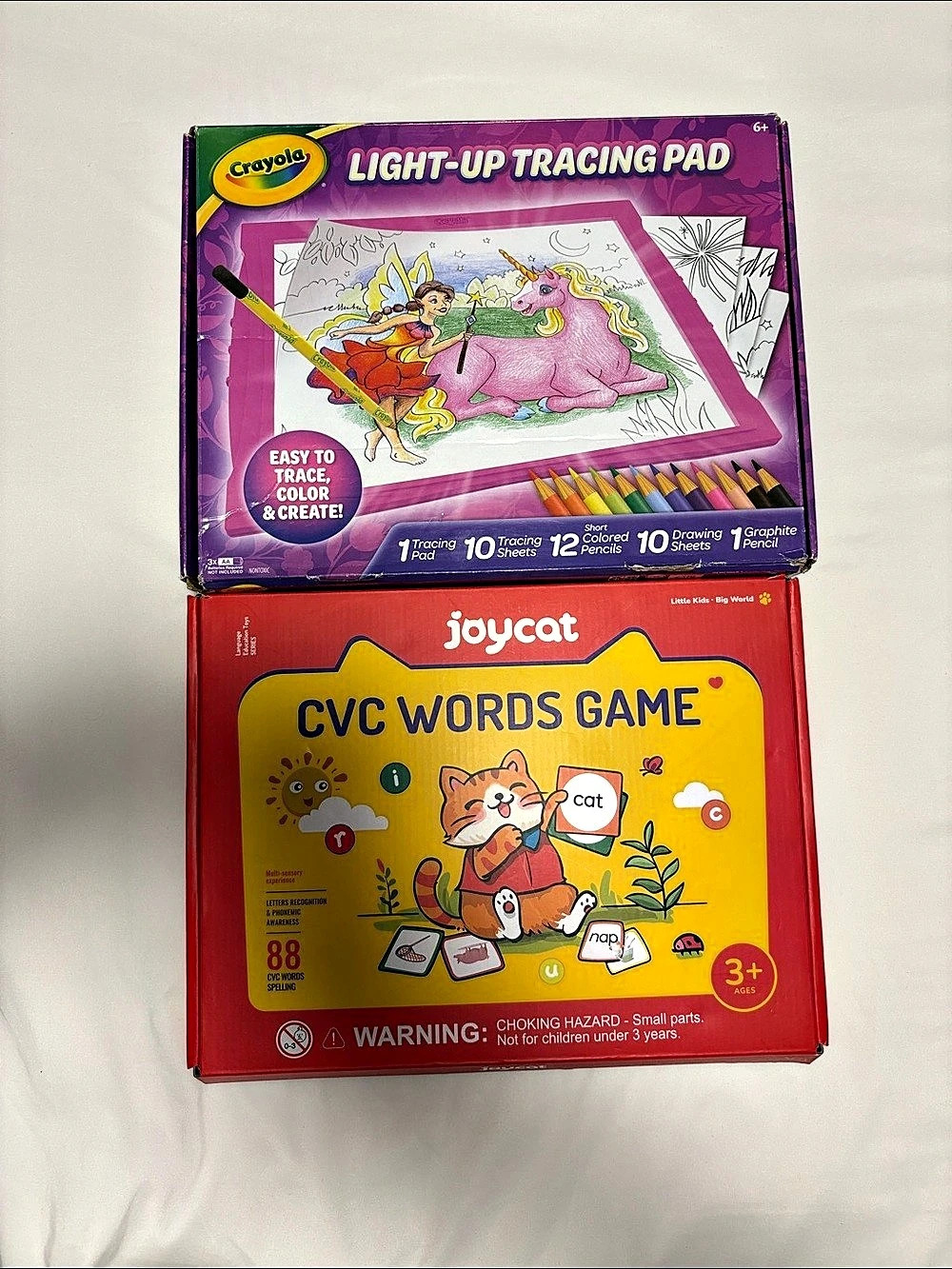 Crayola Light-Up Tracing Pad Learning Toy Set Purple & Red